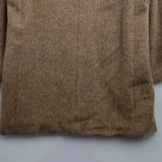 [BUNJANG] ADDENDA Wool 90% Brown No-Collar Single Coat [L] / ADDENDA 울 90% 브라운 노카라 싱글 코트 [L] 울 오버핏 여성