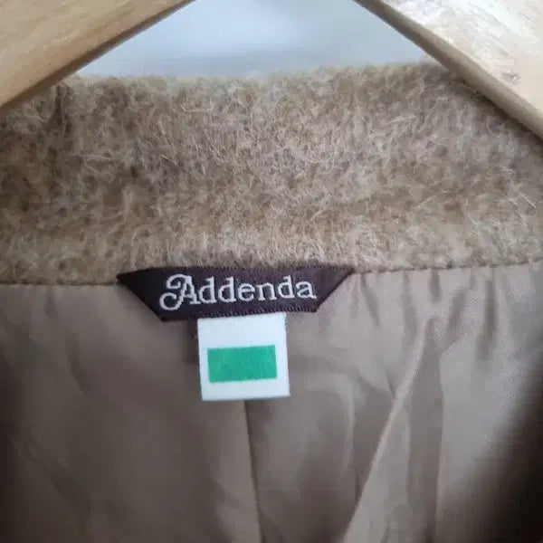 [BUNJANG] ADDENDA Wool 90% Brown No-Collar Single Coat [L] / ADDENDA 울 90% 브라운 노카라 싱글 코트 [L] 울 오버핏 여성