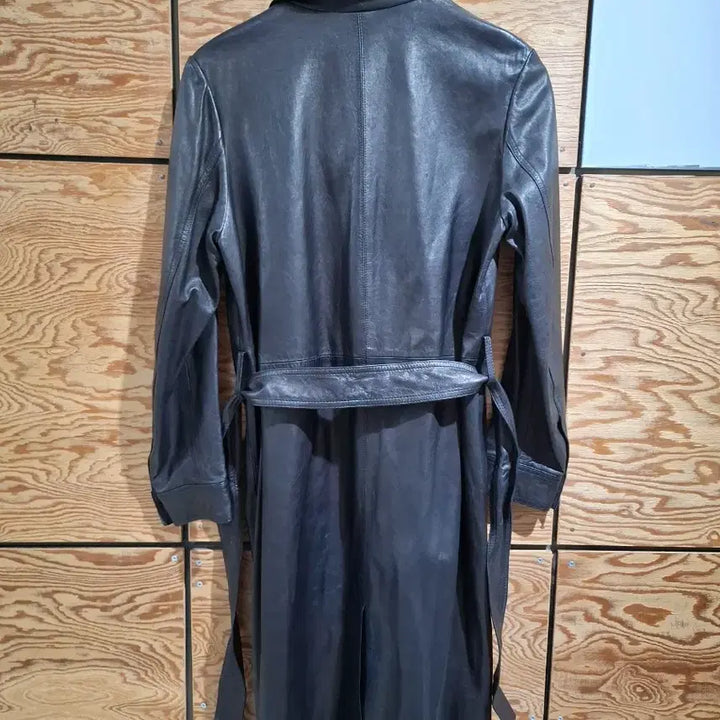 [BUNJANG] Sandro Black Leather Long Dress / Sandro 샌드로 블랙 가죽 롱 원피스