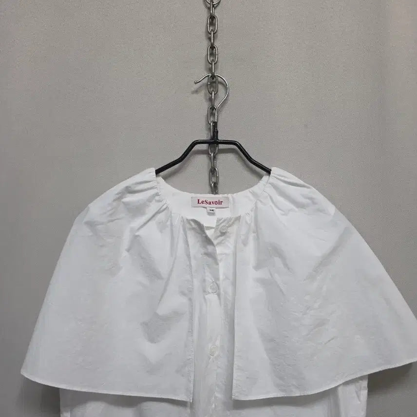 [BUNJANG] LeSavoir White Cape Blouse / LeSavoir 르사브아화이트 케이프 블라우스