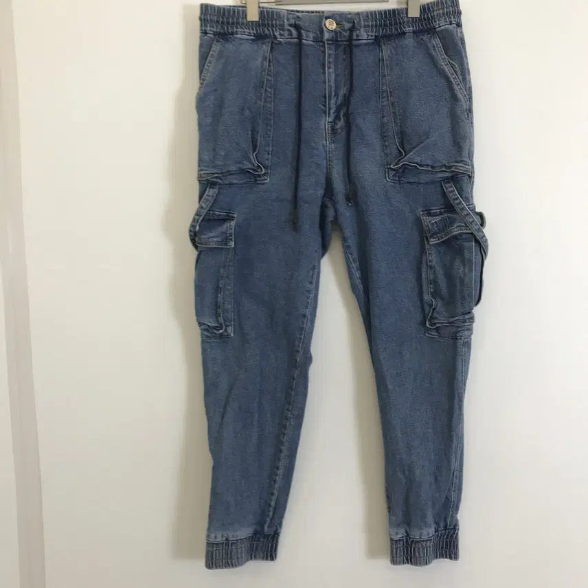 [BUNJANG] NBA Denim Cargo Jogger Pants [91] / NBA 데님카고 조거팬츠 [91]