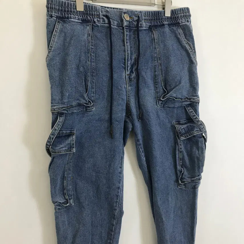 [BUNJANG] NBA Denim Cargo Jogger Pants [91] / NBA 데님카고 조거팬츠 [91]