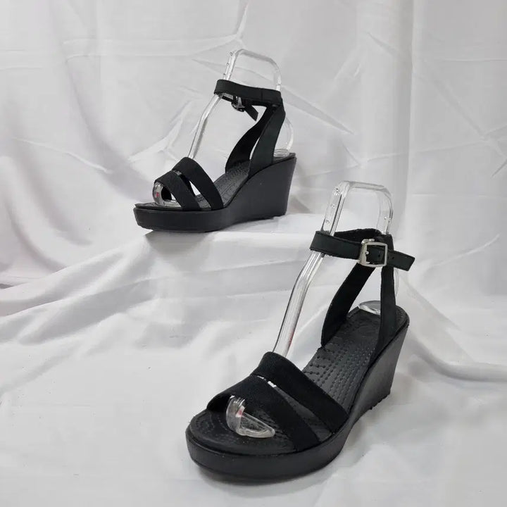 [SOLD OUT] 빈티지하서 w7 240 크록스 레이 웨지 구두 힐 샌들