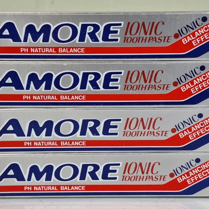 [BUNJANG] Amore 1989 Toothpaste Set / 근대사 수집 자료 옛날 민속품 아모레 치약 89년 미사용 4개