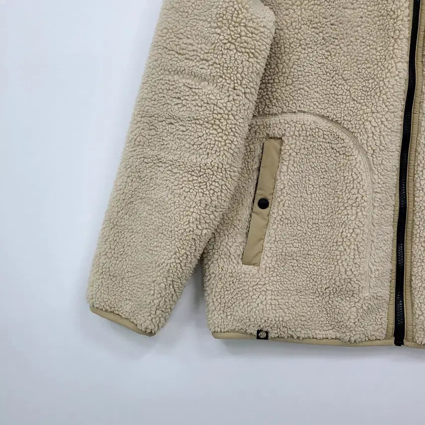[BUNJANG] Discovery Beige Fleece Jacket / 디스커버리 베이지 뽀글이 플리스 자켓/105/앨리스/1022
