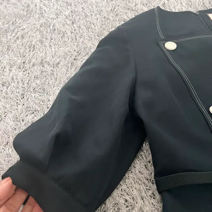 [SOLD OUT] 정품 모조에스핀(MOJO.S.PHINE) 더블버튼 퍼프 롱원피스 하객룩