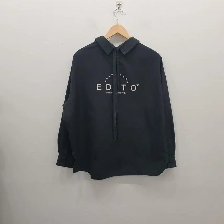 [BUNJANG] SYSTEM EDITO Black Ribbon Blouse / 시스템 EDITO 블랙 리본 블라우스 (66-77)