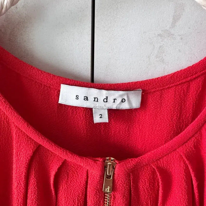 [BUNJANG] Sandro Red Dress (Size 2) / 컨디션 촤상 sandro 레드 원피스 사이즈 2(55사이즈)