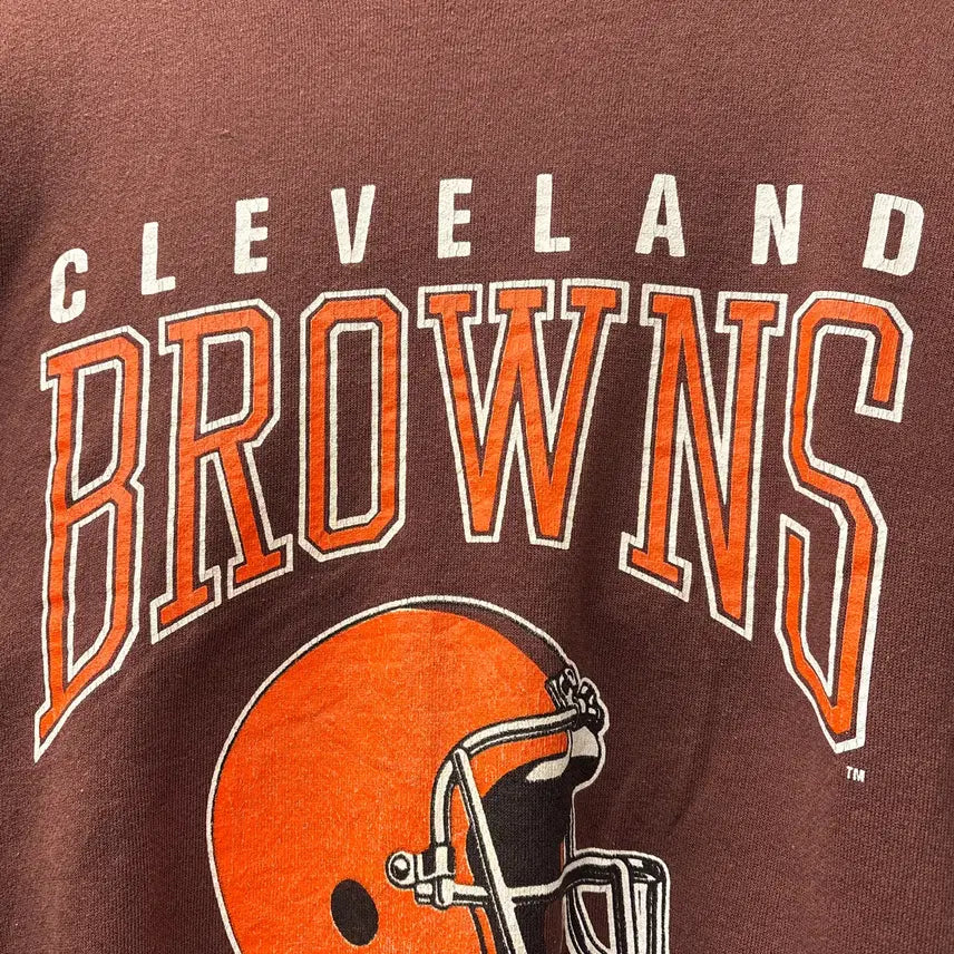 [BUNJANG] Atex Cleveland Browns Graphic Sweatshirt / 80~90s 아텍스 NFL 클리블랜드 브라운스 그래픽 스웻셔츠 N1240