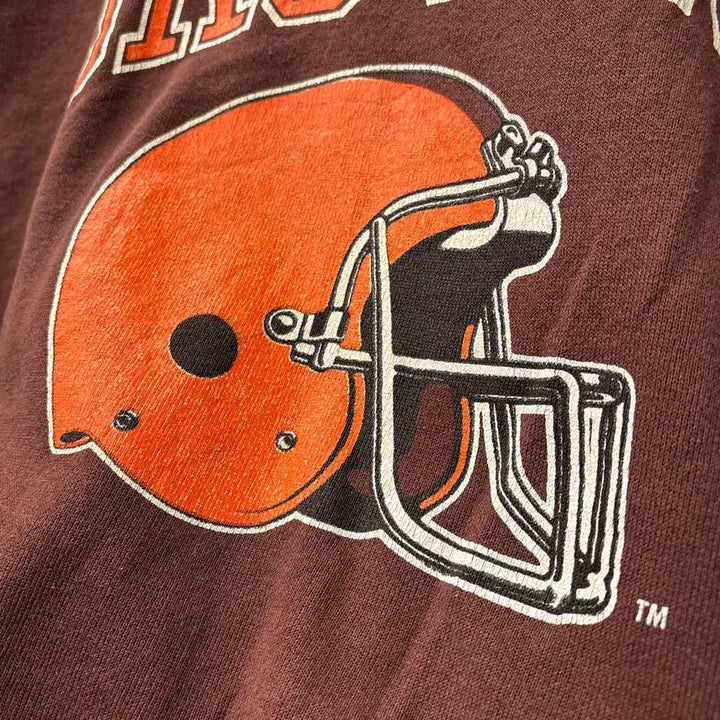 [BUNJANG] Atex Cleveland Browns Graphic Sweatshirt / 80~90s 아텍스 NFL 클리블랜드 브라운스 그래픽 스웻셔츠 N1240