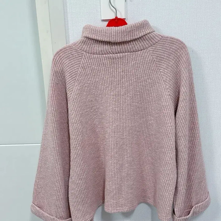 [SOLD OUT] 핑크색 골지 니트 폴라티