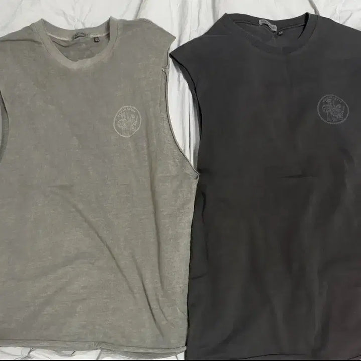 [BUNJANG] Polytelu Human Index Sleeveless Top Bundle Set / [2] 일괄 폴리테루 휴먼인덱스 슬리브리스 그레이 베이지, 차콜
