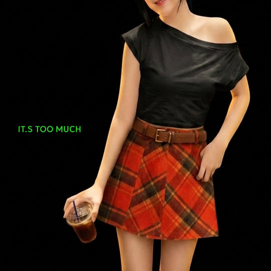 [BUNJANG] 1985 Vintage Checkered Pleated Mini Skirt / 1985 미니스커트 미니치마 주름치마 체크치마 빈티지스커트 롱스커트