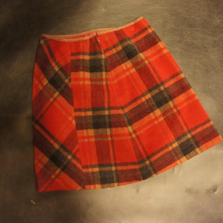 [BUNJANG] 1985 Vintage Checkered Pleated Mini Skirt / 1985 미니스커트 미니치마 주름치마 체크치마 빈티지스커트 롱스커트