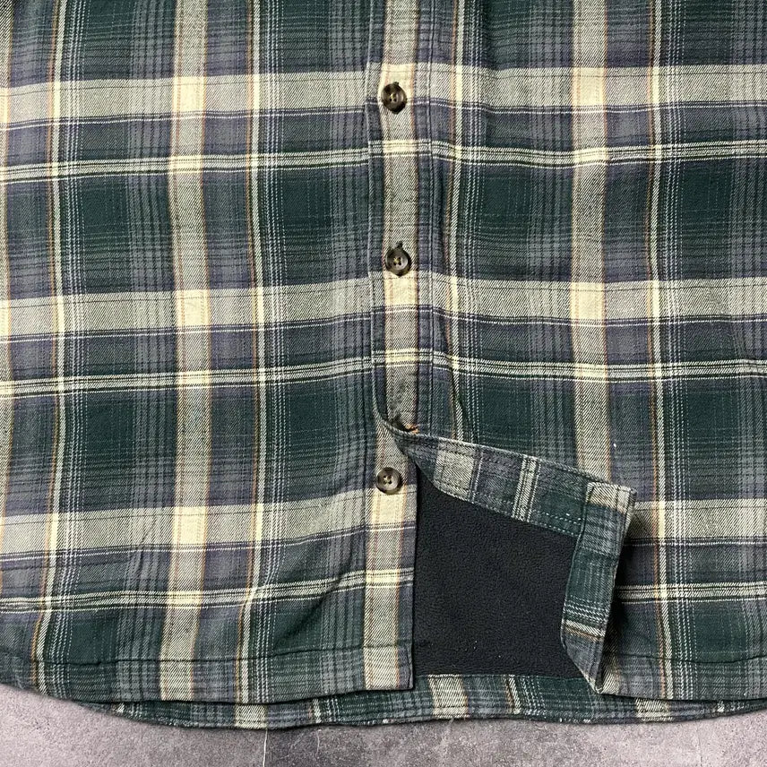 [BUNJANG] CARHARTT 칼하트 빈티지 그린 체크 기모 셔츠 워크자켓 A00833 / CARHARTT 칼하트 빈티지 그린 체크 기모 셔츠 워크자켓 A00833