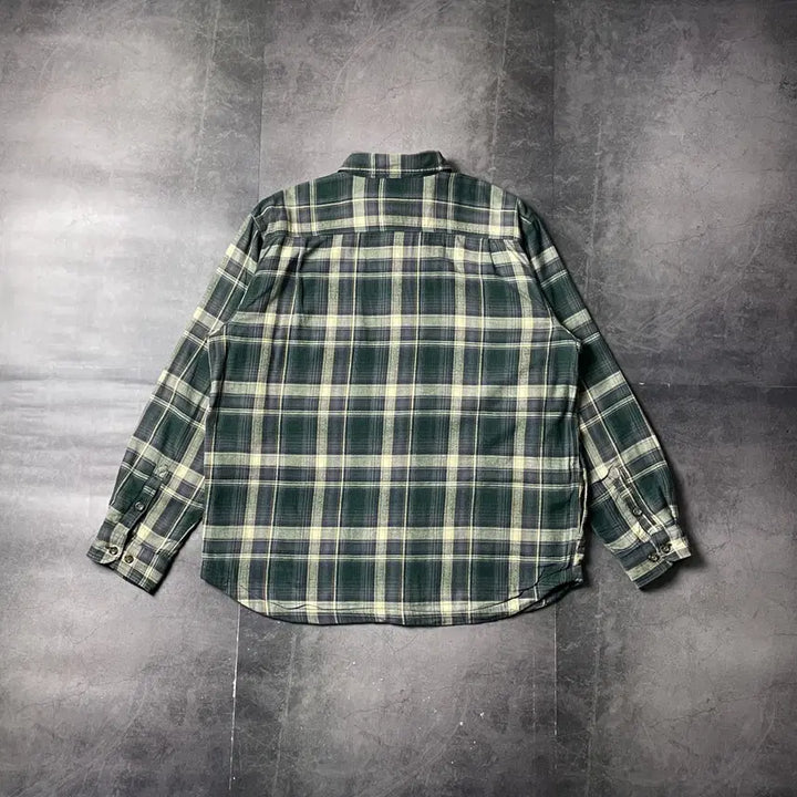 [BUNJANG] CARHARTT 칼하트 빈티지 그린 체크 기모 셔츠 워크자켓 A00833 / CARHARTT 칼하트 빈티지 그린 체크 기모 셔츠 워크자켓 A00833