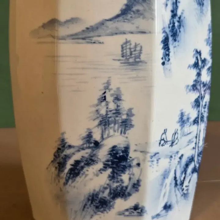 [SOLD OUT] 봉석 산수화 팔각 도자기