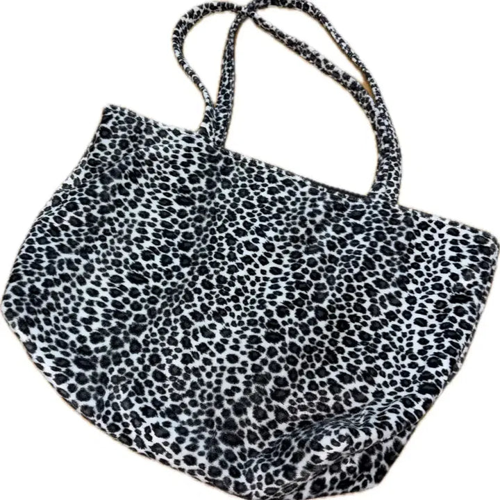 [BUNJANG] Yooryung City Black Leopard Shoulder Bag / 유령도시 블랙 레오파드 숄더백