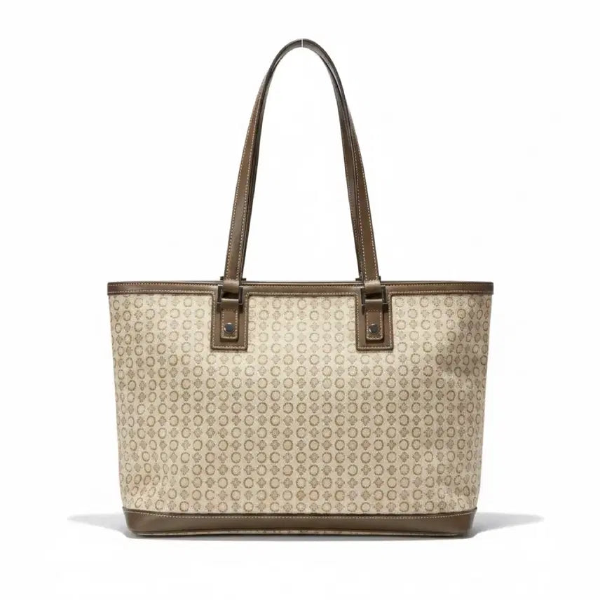 [BUNJANG] Celine Macadam Tote Bag Beige/Brown / 셀린느 마카담 토트백 베이지/브라운