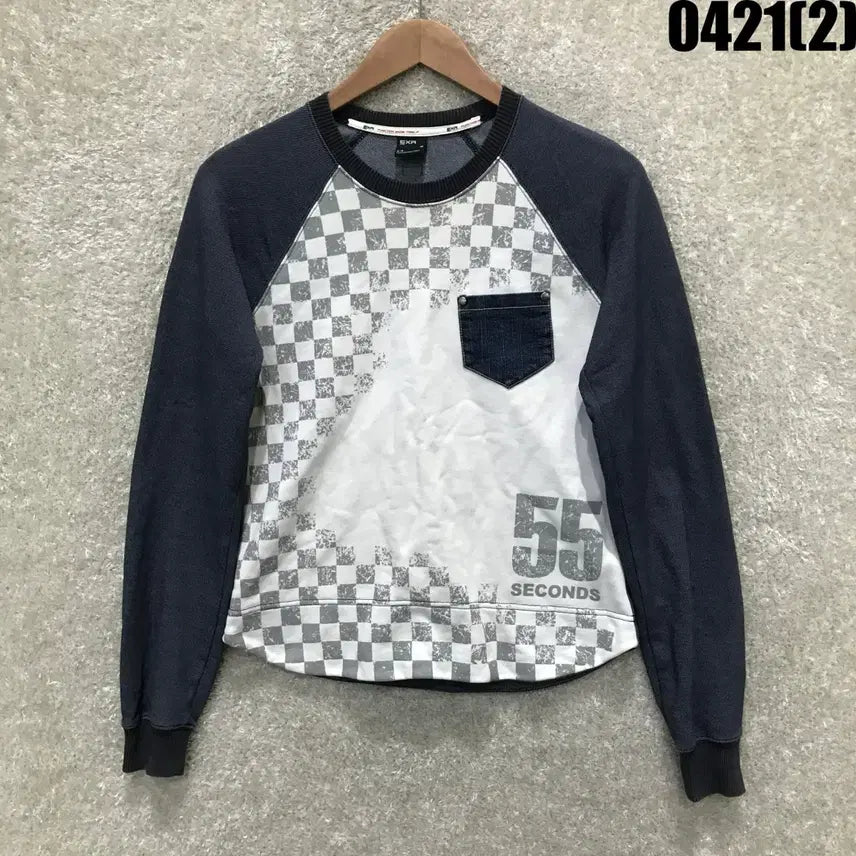 [BUNJANG] EXR Check Pattern Sweatshirt / EXR 체크 패턴 맨투맨 티셔츠 s