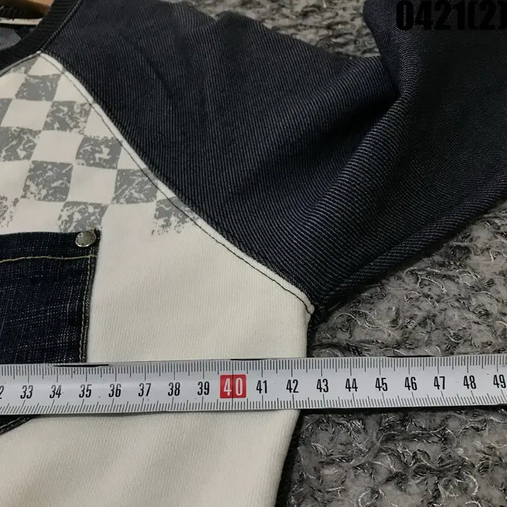 [BUNJANG] EXR Check Pattern Sweatshirt / EXR 체크 패턴 맨투맨 티셔츠 s