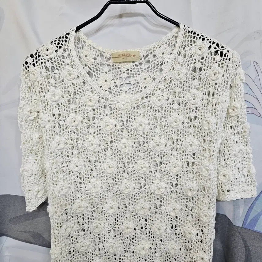 [BUNJANG] Crochet Knit Long Dress / 크로쉐  니트 원피스
