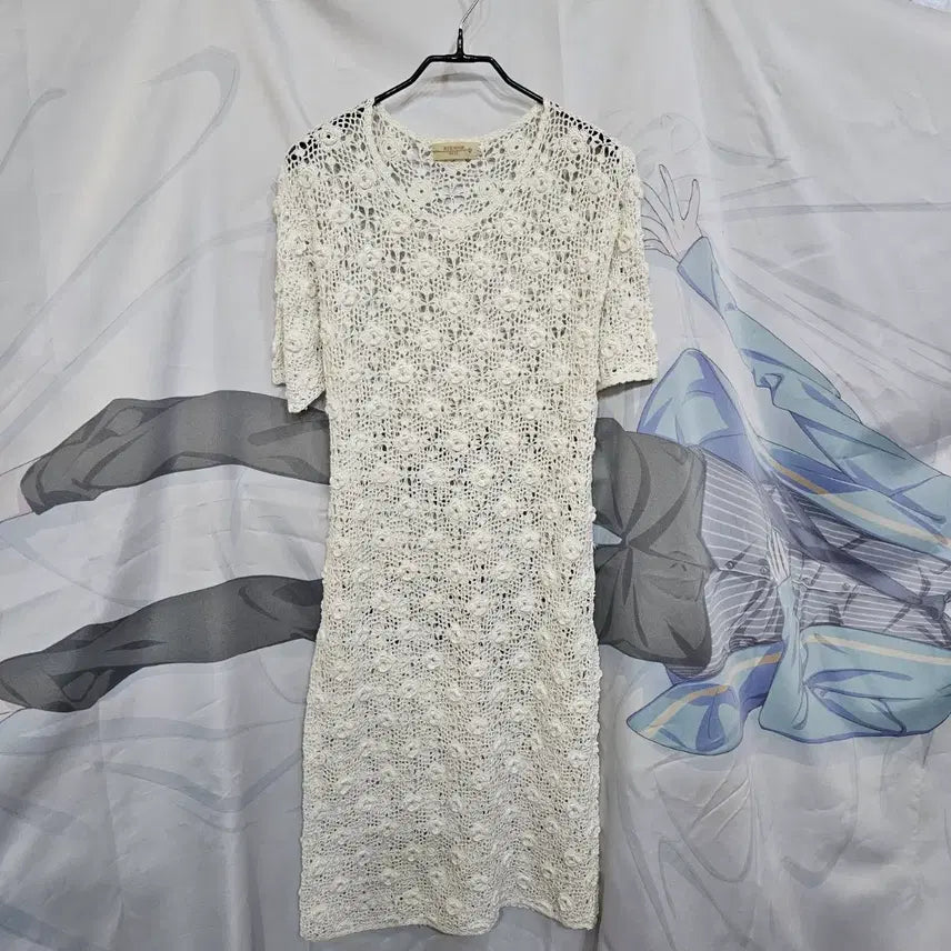 [BUNJANG] Crochet Knit Long Dress / 크로쉐  니트 원피스