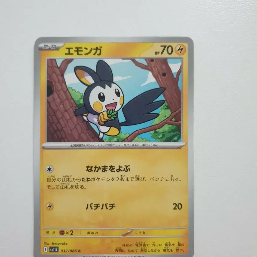 [BUNJANG] Pokemon Emolga Standard Card / 일판/포켓몬카드 에몽가