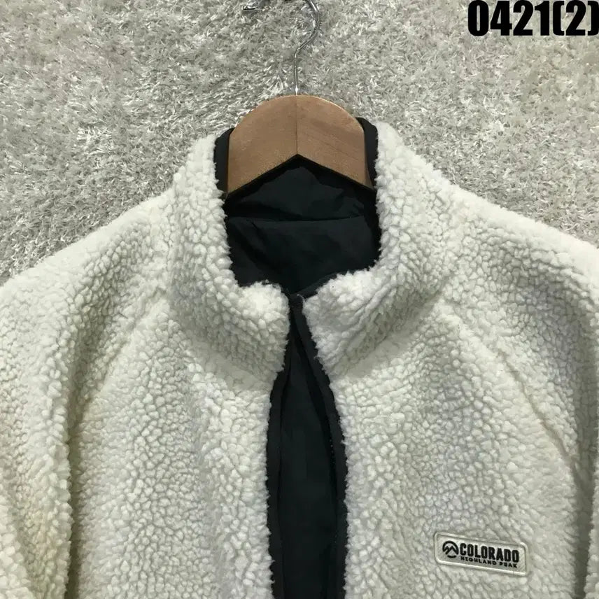 [BUNJANG] Colorado White Fleece Jacket L / 컬로라도 흰색 뽀글이 플리스 자켓 L