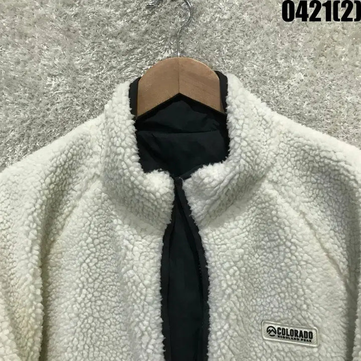 [BUNJANG] Colorado White Fleece Jacket L / 컬로라도 흰색 뽀글이 플리스 자켓 L