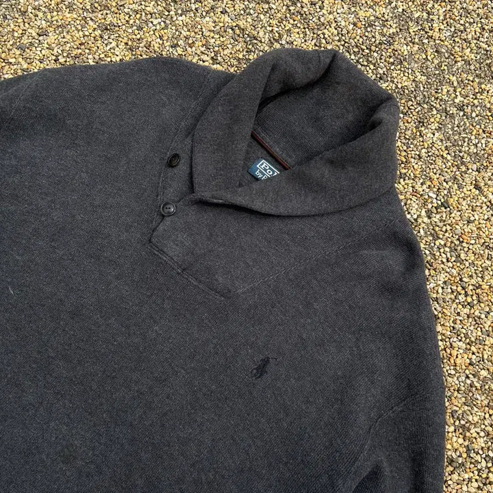 [SOLD OUT] 폴로(POLO RalphLauren) 숄카라 그레이 니트