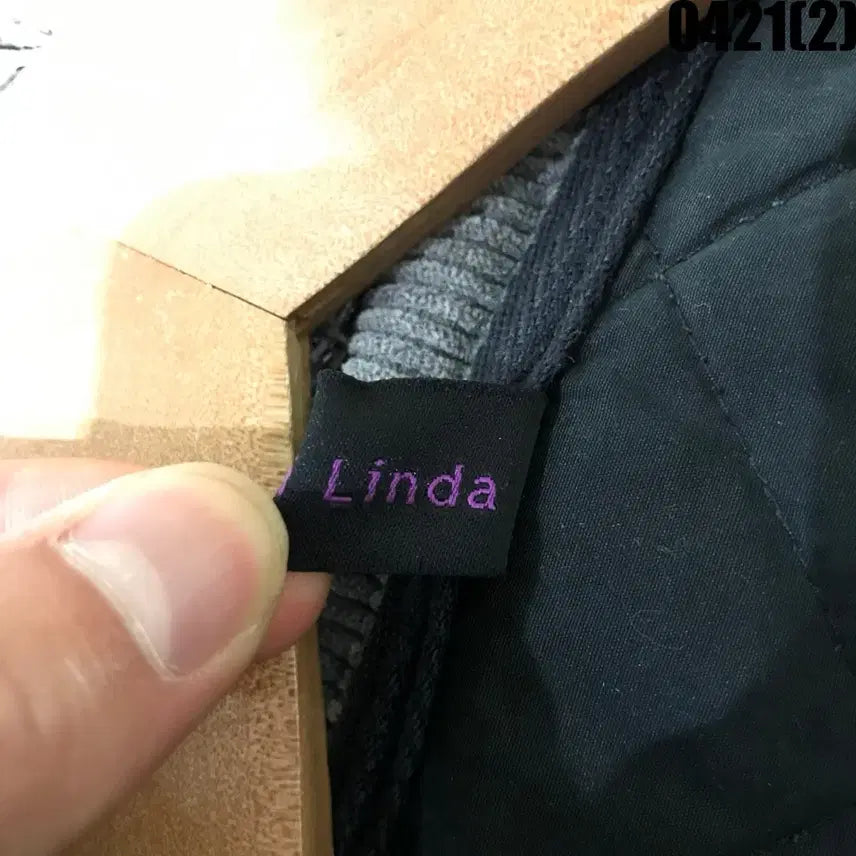 [BUNJANG] Marci linda 퀼팅 자켓 블랙 코듀로이 카라 L / Marci linda 퀼팅 자켓 블랙 코듀로이 카라 L