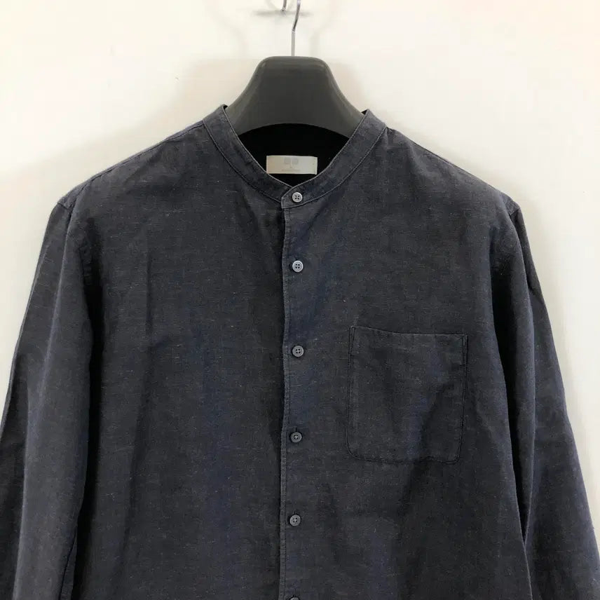 [SOLD OUT] 유니클로 헨리넥 린넨셔츠 XL 다크네이비