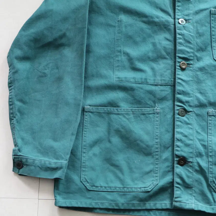 [SOLD OUT] 80s 프랑스 빈티지 그린 초어 워크자켓 (95-100)