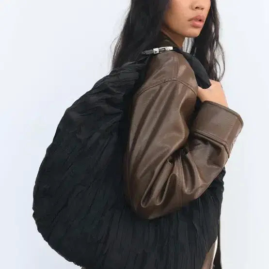 [BUNJANG] Zara Ruched Shoulder Bag / 자라 셔링 숄더백 오벌백