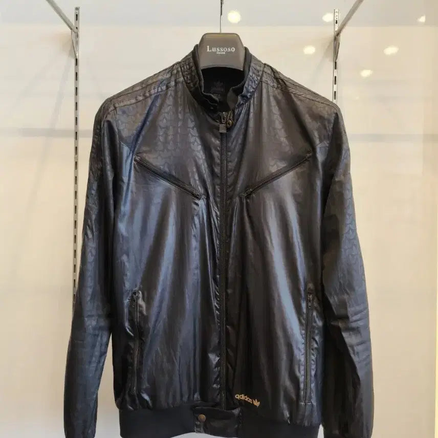 [BUNJANG] Adidas Black Windbreaker Jacket (95) / 아디다스 블랙 바람막이 자켓 95