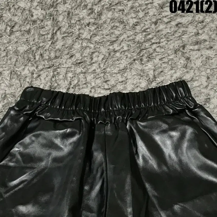 [BUNJANG] Black Leather Shorts M / 블랙 레더 반바지 숏팬츠 m