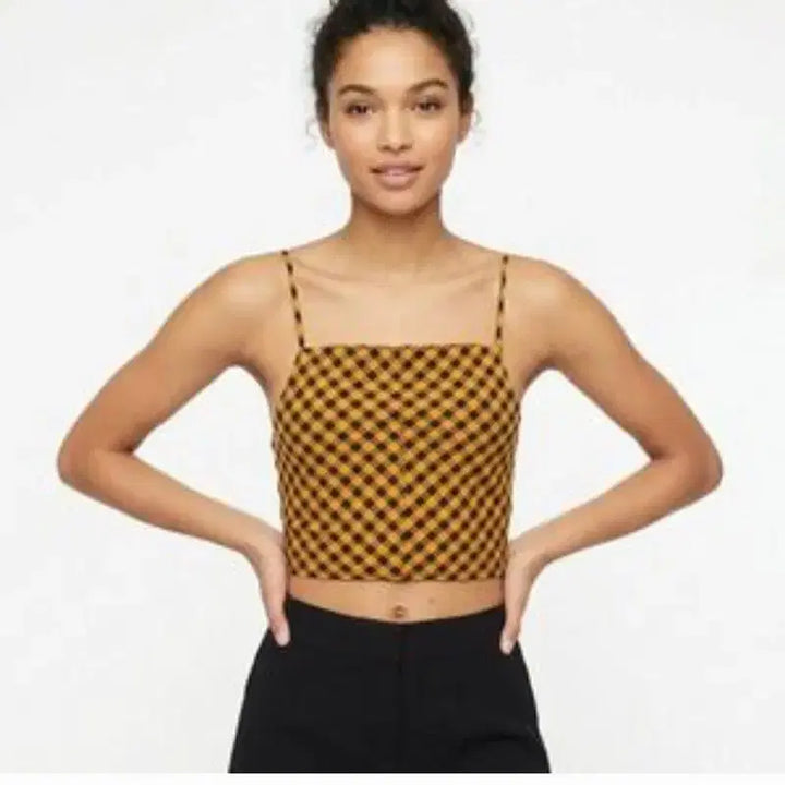 [BUNJANG] ZARA Gingham Check Halter Neck Crop Top / ZARA 깅엄체크 홀터넥 크롭 탑
