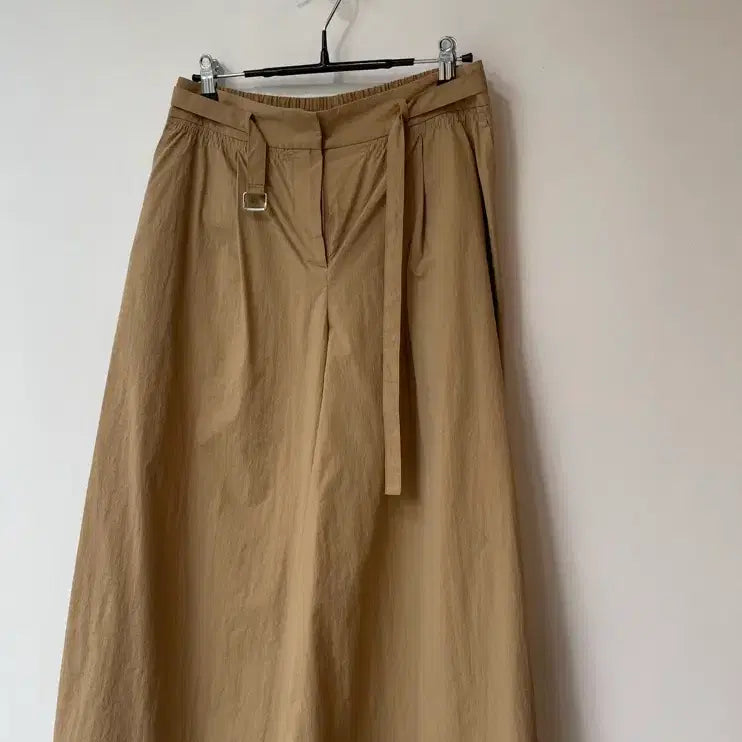[BUNJANG] Misense Beige Nylon Wide Pants / 미센스 베이지 나일론 와이드 팬츠