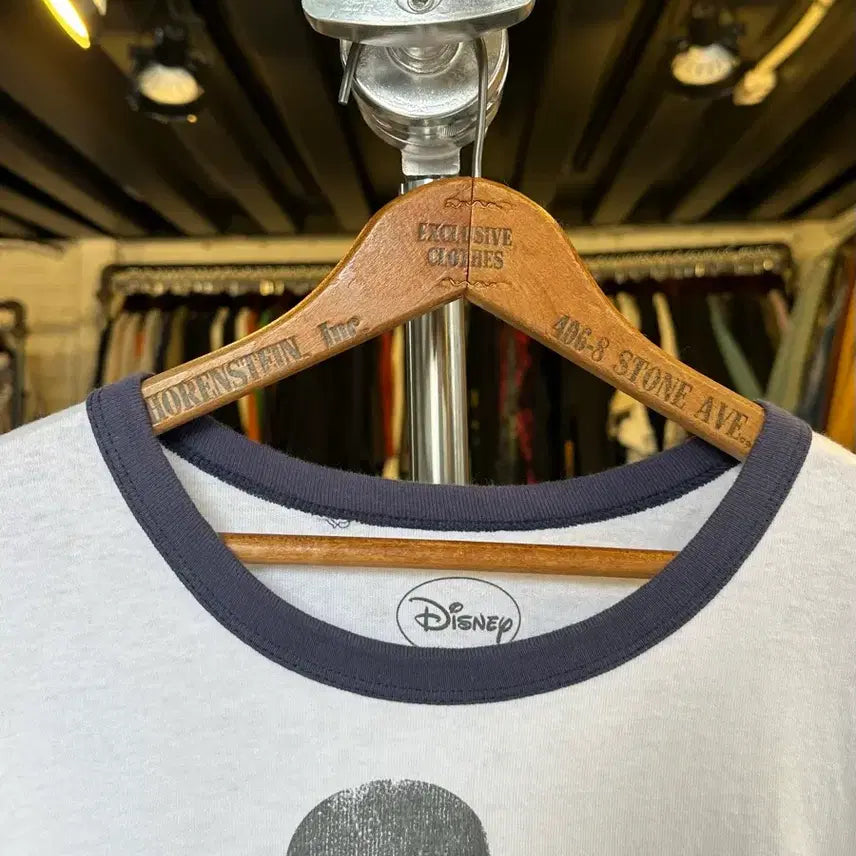 [BUNJANG] Disney Mickey Mouse Dirty Ringer T-shirt / [95]디즈니 미키마우스 프린팅 더티 링거 티셔츠