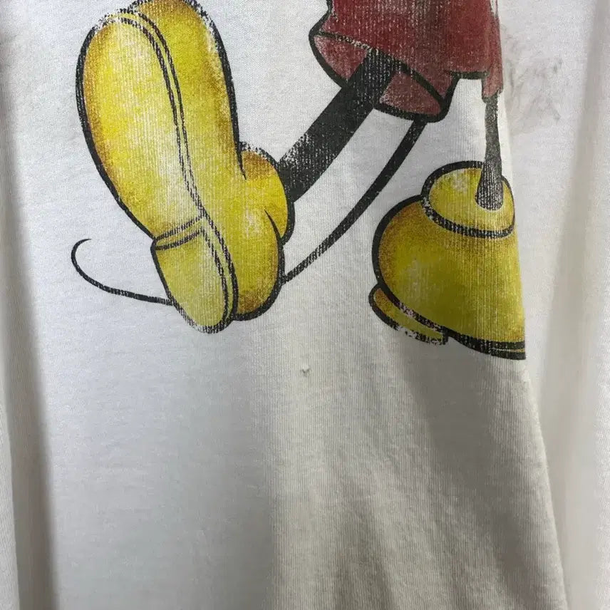 [BUNJANG] Disney Mickey Mouse Dirty Ringer T-shirt / [95]디즈니 미키마우스 프린팅 더티 링거 티셔츠