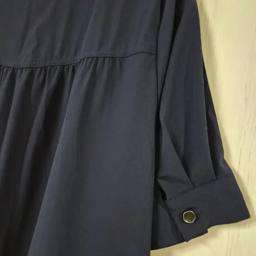 [BUNJANG] Yesse Navy Shirt Dress / 예쎄 깔끔한 네이비 색상의 셔츠 바스락소재 원피스예요