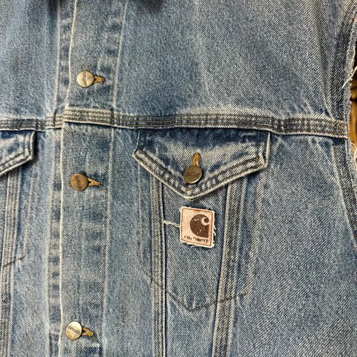 [BUNJANG] Carhartt Custom Denim Vest / [100]00s 칼하트 커스텀 데님 베스트 made in usa
