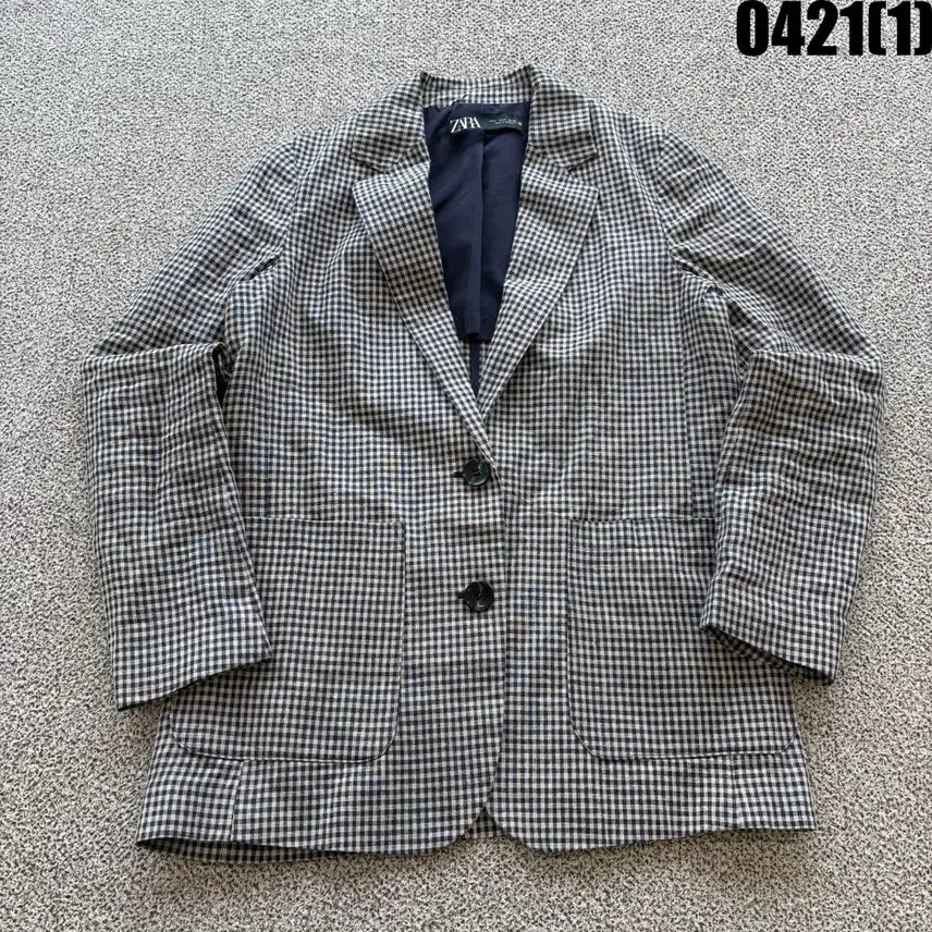 [BUNJANG] ZARA Checked Blazer Jacket (Women&