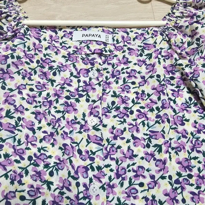 [SOLD OUT] 파파야 예쁜 라벤더 퍼프 블라우스(새거)저렴하게