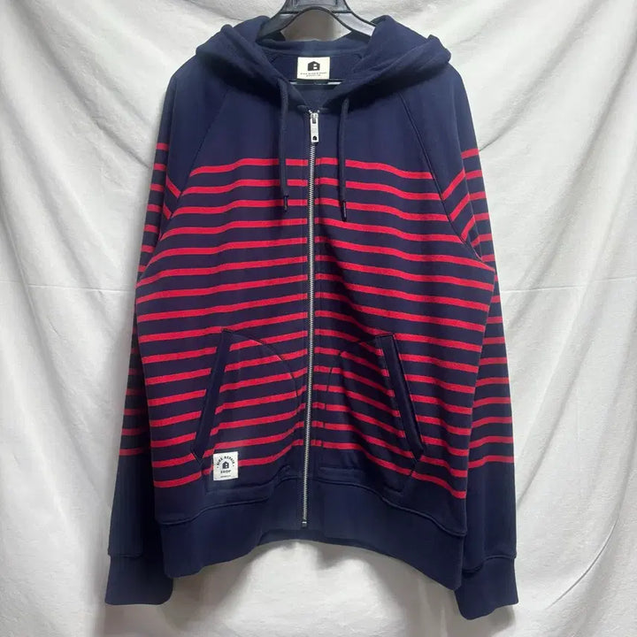 [SOLD OUT] 빈폴 바이크리페어샵 스트라이프 후드집업 105
