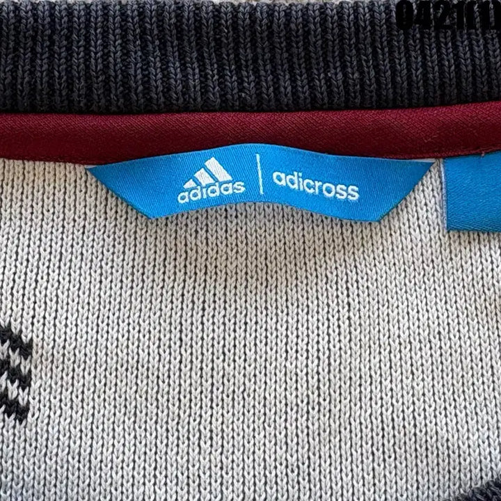 [BUNJANG] Adidas Navy Pattern Knit Sweater (Size 105) / 아디다스 네이비 패턴 니트 105