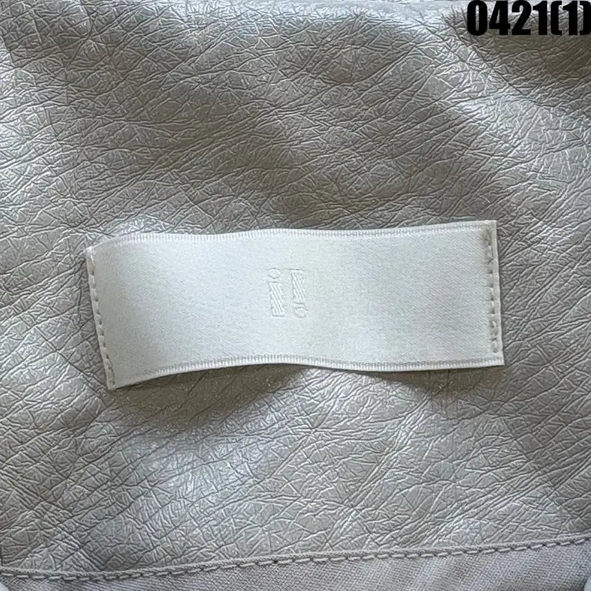 [BUNJANG] Ivory Leather Coat - F Size / 아이보리색 레더 코트 F