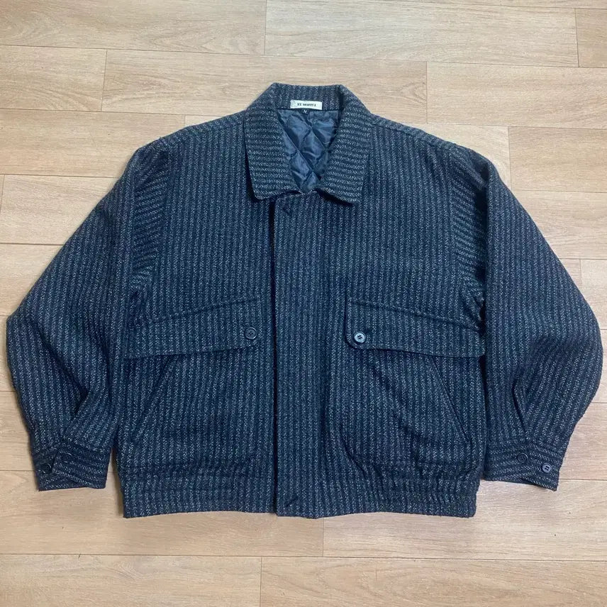 [BUNJANG] ST. MORITZ Wool Blouson Herringbone Jacket / ST. MORITZ 울 블루종