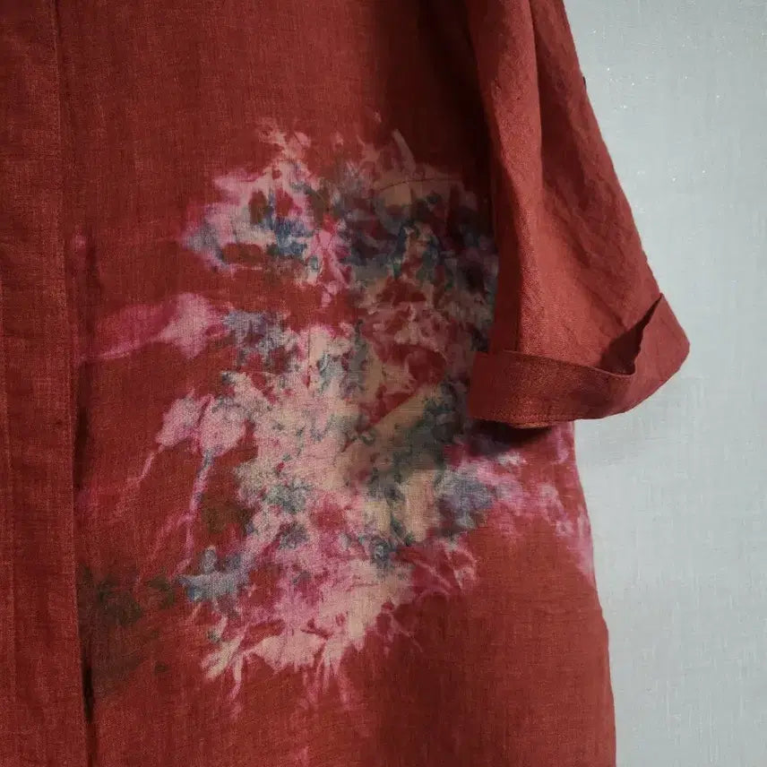[BUNJANG] Linen Long Jacket (Size 77) / 새것)브랜드 린넨 롱자켓 천연염색77